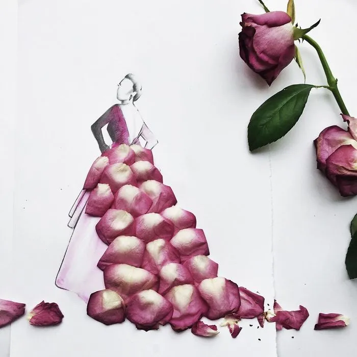 I Created A Fashionable Alter Ego For Myself Using A Pen And Some Flowers