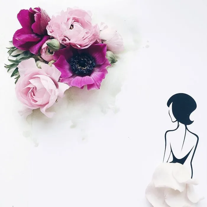 I Created A Fashionable Alter Ego For Myself Using A Pen And Some Flowers