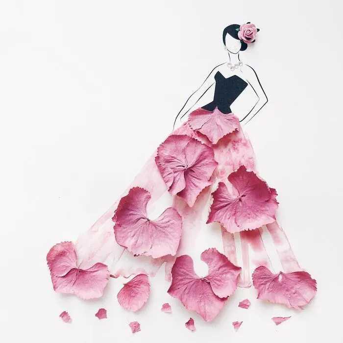 I Created A Fashionable Alter Ego For Myself Using A Pen And Some Flowers