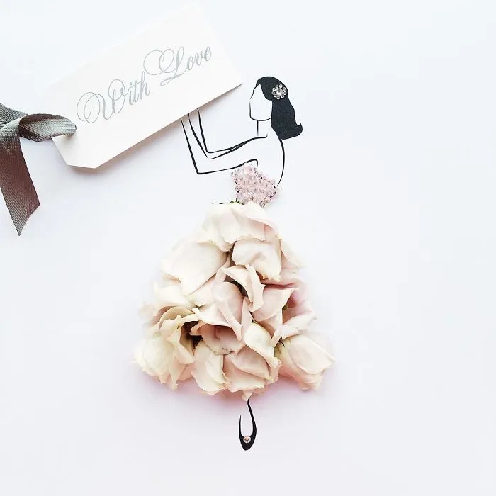 I Created A Fashionable Alter Ego For Myself Using A Pen And Some Flowers