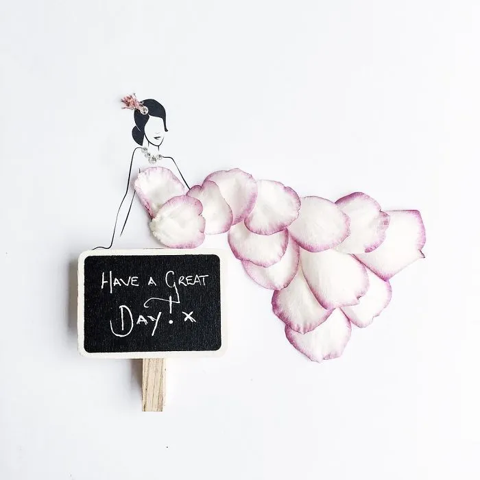 I Created A Fashionable Alter Ego For Myself Using A Pen And Some Flowers