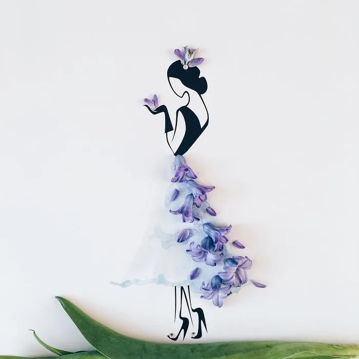 I Created A Fashionable Alter Ego For Myself Using A Pen And Some Flowers