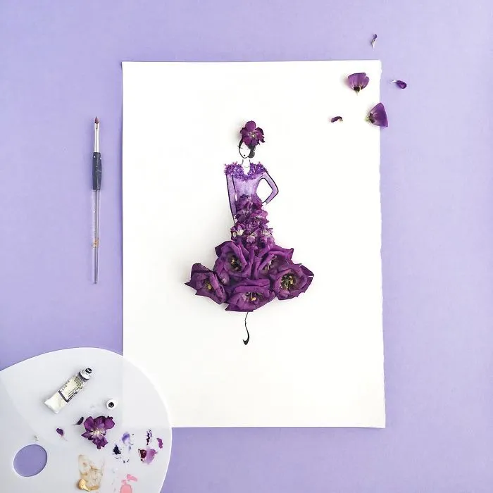 I Created A Fashionable Alter Ego For Myself Using A Pen And Some Flowers