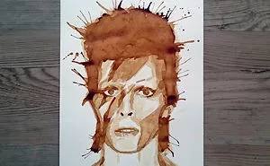 I Paint My Favorite Artists Using Coffee