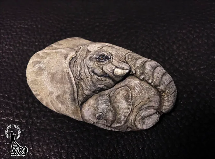 Madre y cría de elefante