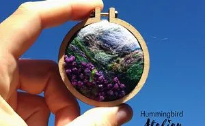 Wool Painting: My Needle Felted Landscapes In Mini Embroidery Hoops