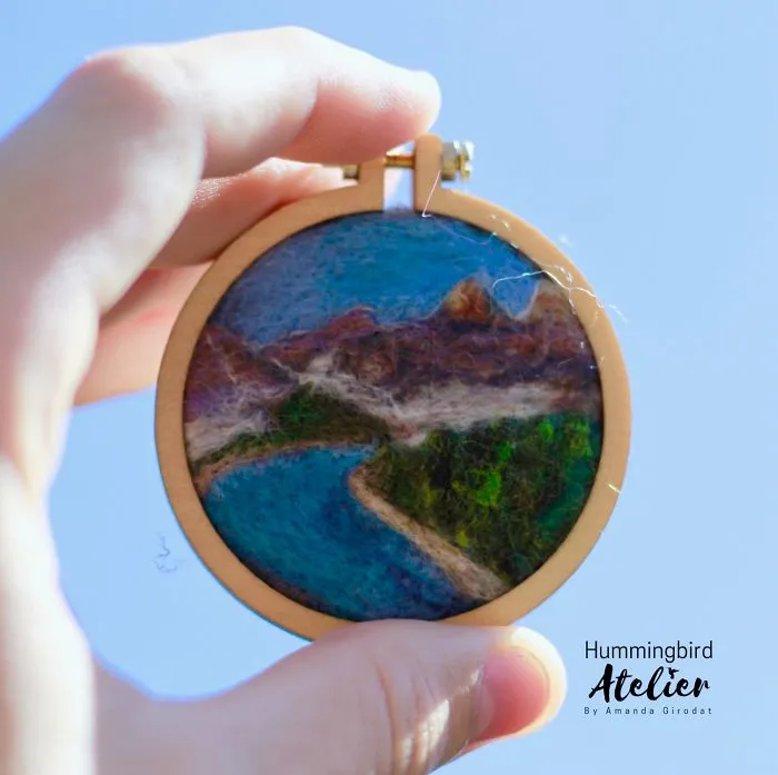 Lake Louise, Canada Needle Felt Mini Hoop