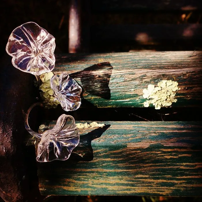 I Made Little Magic Mushrooms In Glass (or Strange Flowers?) And Put Them In My City's Broken Places.