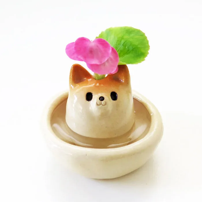 Shiba Inu Single-Flower Vase