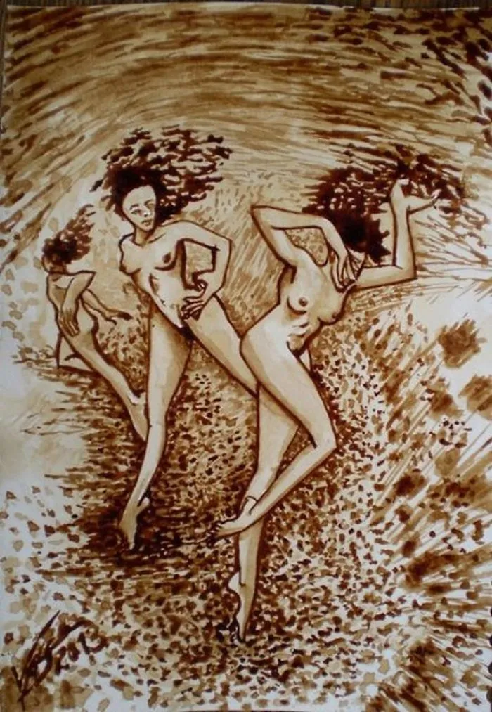 I Use Cofee To Paint My Vertigo And Delusions