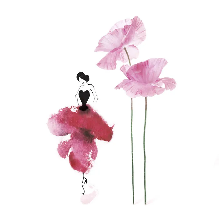 I Created A Fashionable Alter Ego For Myself Using A Pen And Some Flowers