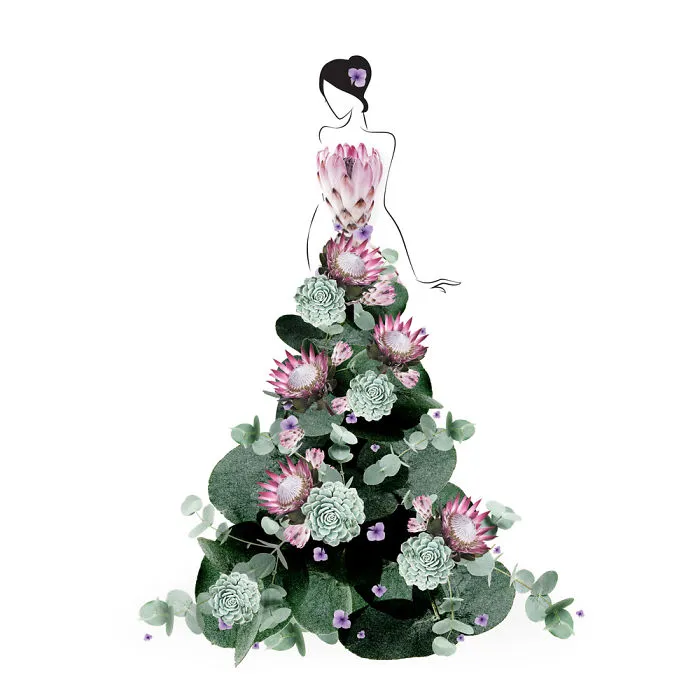 I Created A Fashionable Alter Ego For Myself Using A Pen And Some Flowers