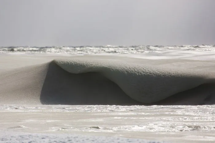 Freezing Ocean Waves Turned Into Slurpee During The Coldest Winter We've Had In 81 Years