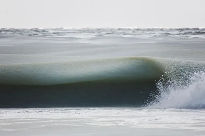 Freezing Ocean Waves Turned Into Slurpee During The Coldest Winter We've Had In 81 Years