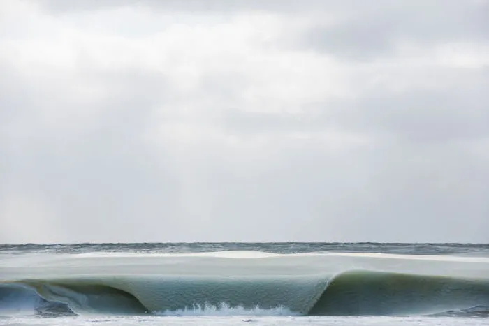 Freezing Ocean Waves Turned Into Slurpee During The Coldest Winter We've Had In 81 Years