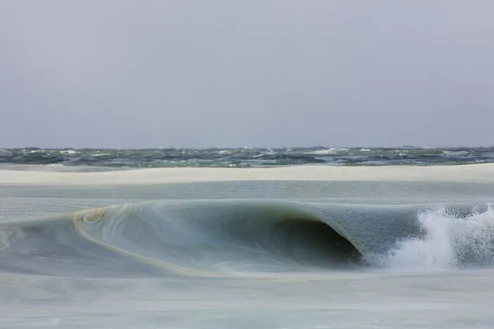 Freezing Ocean Waves Turned Into Slurpee During The Coldest Winter We've Had In 81 Years