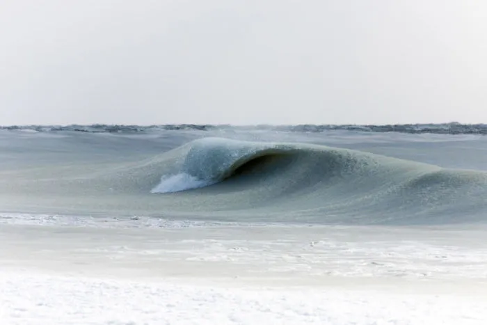 Freezing Ocean Waves Turned Into Slurpee During The Coldest Winter We've Had In 81 Years