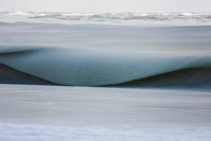 Freezing Ocean Waves Turned Into Slurpee During The Coldest Winter We've Had In 81 Years