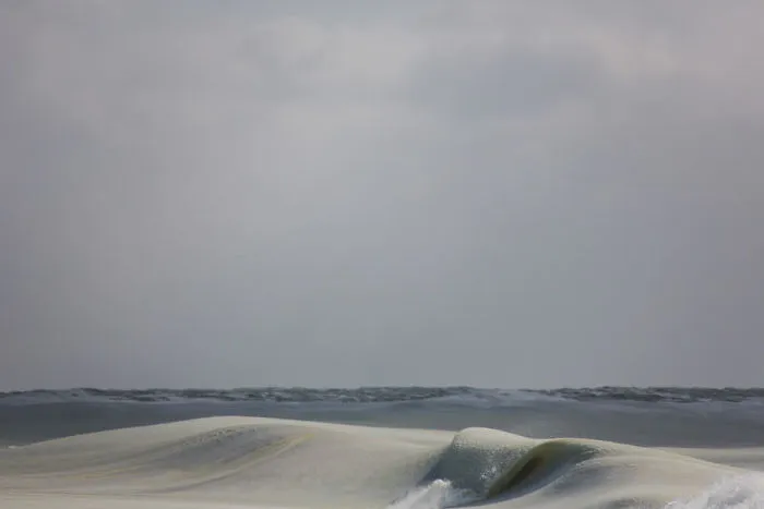 Freezing Ocean Waves Turned Into Slurpee During The Coldest Winter We've Had In 81 Years
