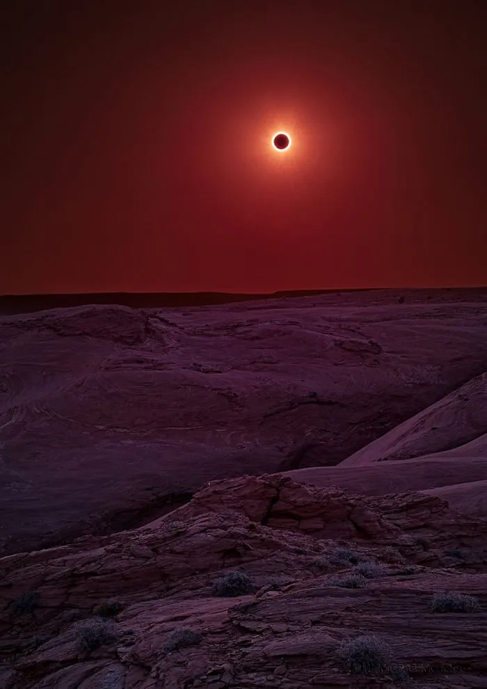 Solar Eclipse In Canyon