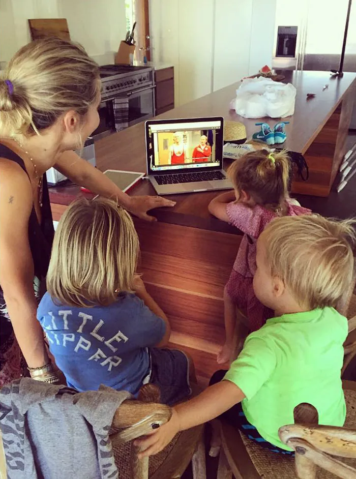 "Watching Papa On Tv"