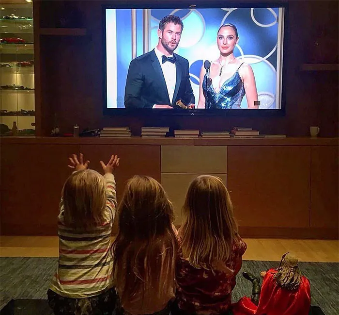 "Watching Papa On Tv"