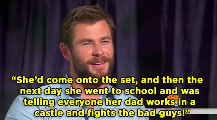 When His Kid Visits The Set