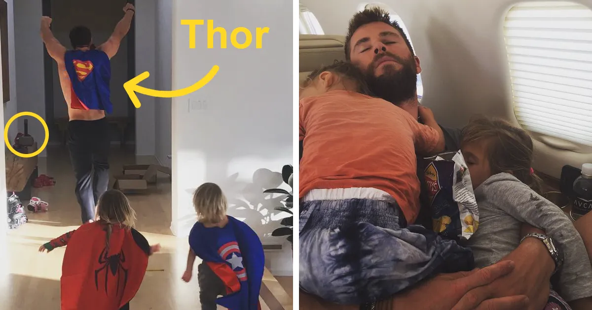15 Veces que Chris Hemsworth fue pillado siendo el mejor papá del mundo