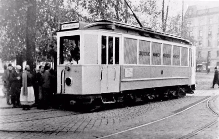 A Circulating Library In A Streetcar In Munich, Germany