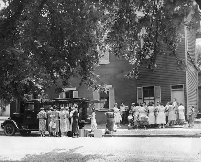 The Library’s Bookmobile In Sharonville, Circa 1938