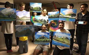 People Are Obsessed With This 22-Year-Old Guy Who Had A Bob Ross Birthday Party
