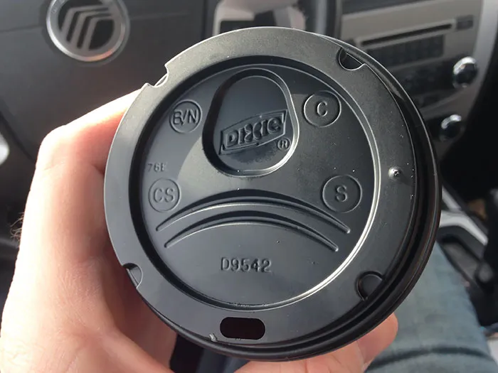 coffee cup with a space for your nose