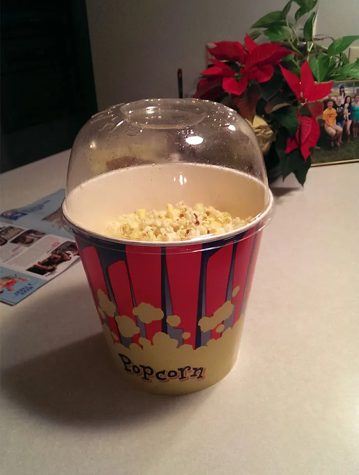 a popcorn bucket
