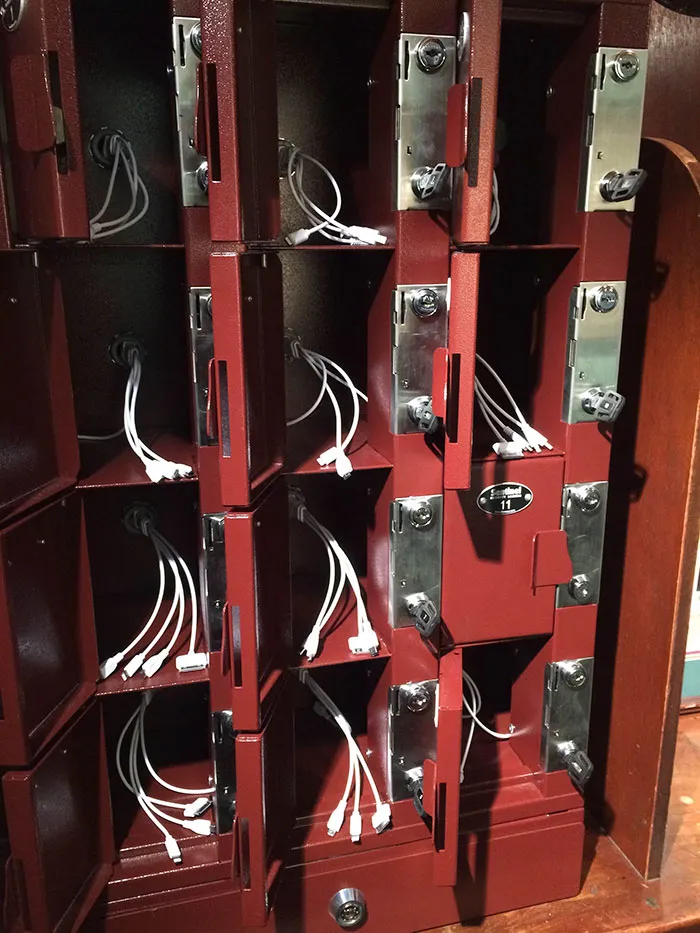 shelves with charges