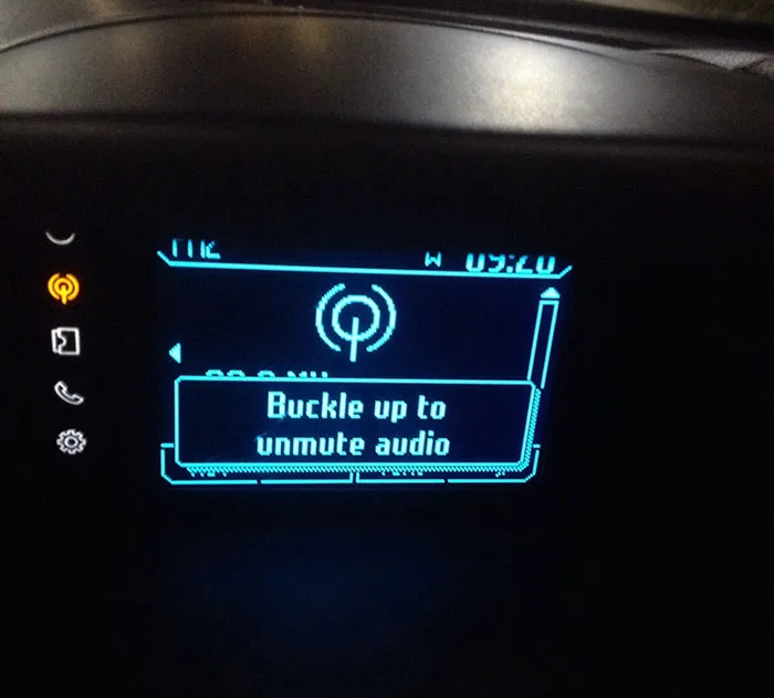 This Car Won't Let Me Listen To Music Unless I Put My Seatbelt On