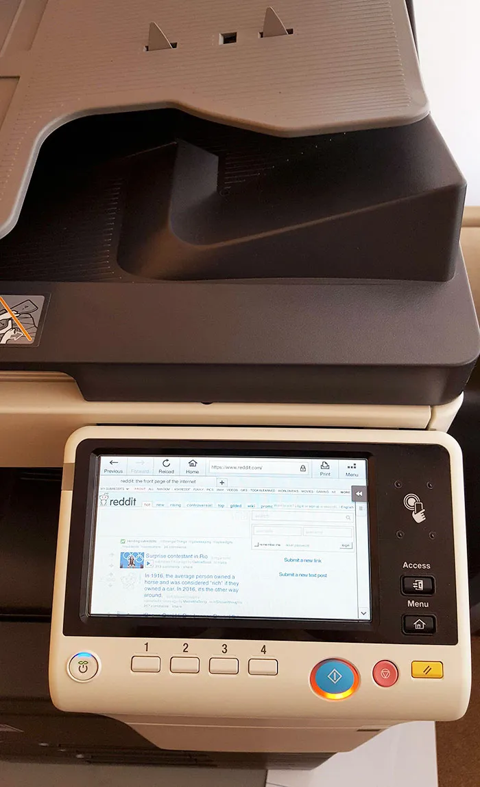 photocopier with a web-browser