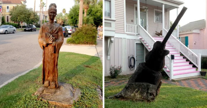 After Hurricane Ike Wrecked Galveston Island In 2008, Local Artists Turned Tree Stumps Into Beautiful Sculptures