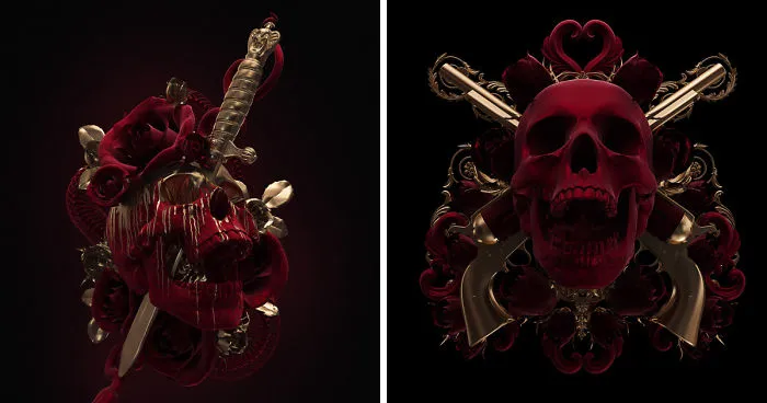 Morbid Attraction Illustrations: My Tattoo-Inspired Project Reimagined In 3D