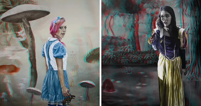 Dutch Artist Sara Le Roy Makes 3D Paintings Of Macabre Fairytales