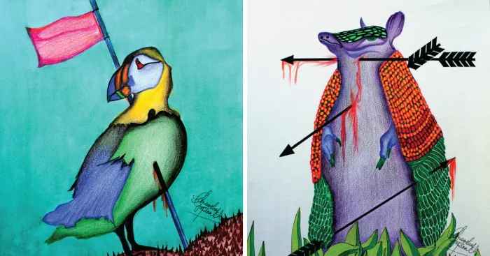 I Illustrated The Plight Of Animals Using Human Torture Methods