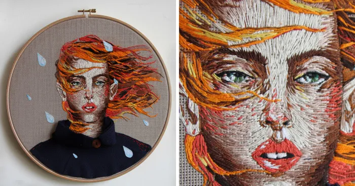 I "Illustrate" People Using Needle And Thread