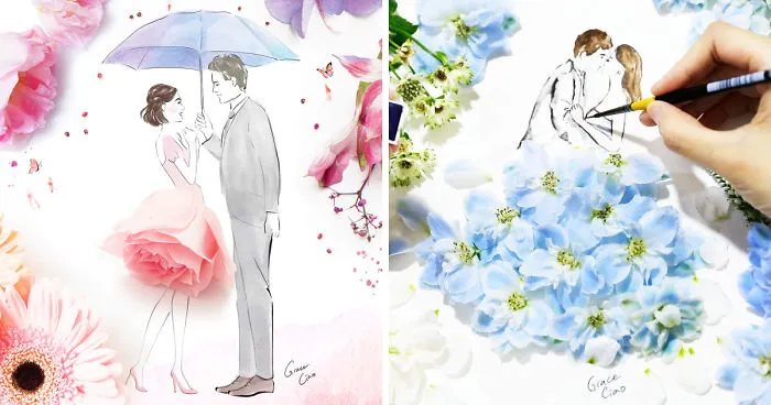 These Heartwarming Floral Illustrations Of Couples Will Make You Fall In Love Again