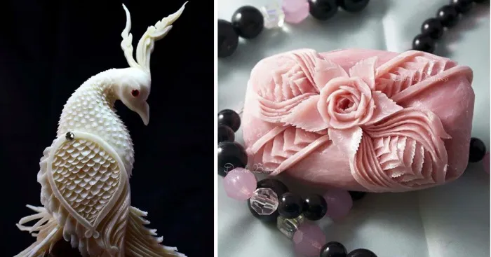 I Create Intricate Pieces Of Carved Art From Soap