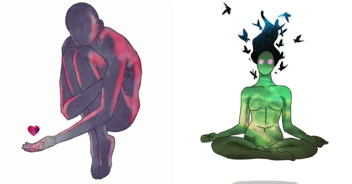 Art Pieces I've Made To Showcase The 6 Stages Of Grief