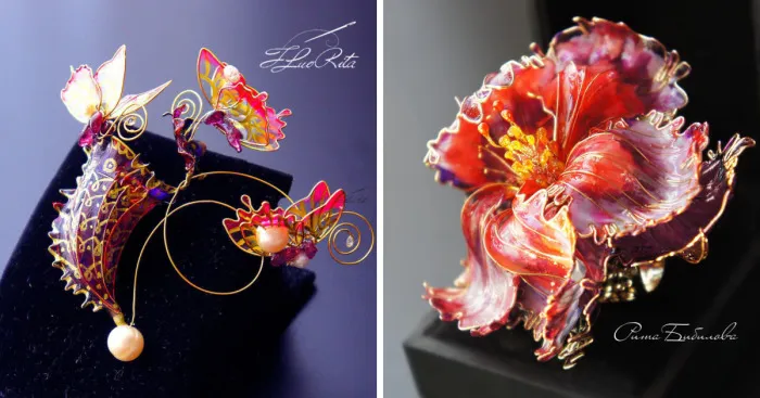 Incredible Femininity: Fantastic Glass And Metal Jewellery By Rita Brialee