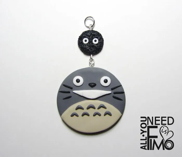 I Made This Totoro Pendant For Necklace Out Of Polymer Clay!