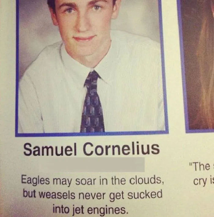 Eagles May Soar In The Clouds, But Weasels Never Get Sucked Into Jet Engines