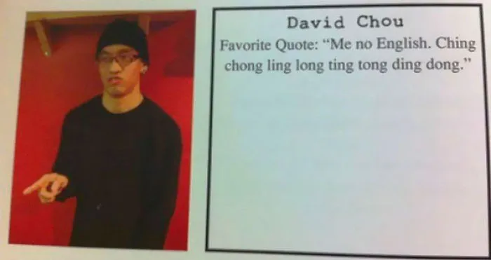 Me No English. Ghing Chong Ling Ling Ting Tong Ding Dong
