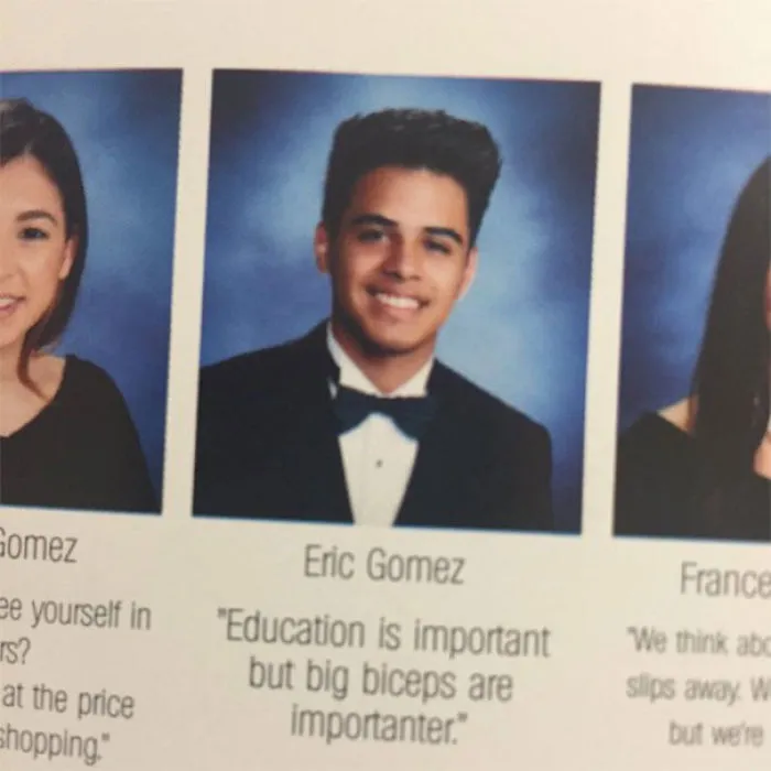 Education Is Important But Big Biceps Are Importanter