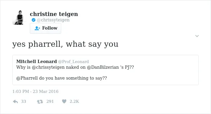 Christine Teigen Tweets